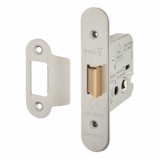 Hampstead Heavy Duty Flat Latch - 66mm Case - 44mm Backset - Radius - Satin Stainless Steel