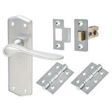Exel Rome Latch Door Handle Kit - Satin Chrome Exel Rome Latch Door Handle Kit - Satin Chrome
