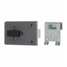 Fire Brigade FB4 Rim Slam Lock - 110mm Case - 45mm Backset - Left Hand - Open In - Silver