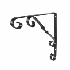 Exel Ornamental Scroll Shelf Bracket - 195 x 195mm - Black