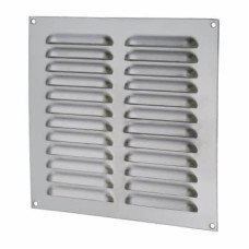 Exel Hooded Louvre Vent - 229 x 229mm - 9975mm² Free Air Flow - Satin Chrome