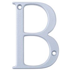 76mm Screw Fix Door Letter - B - Premium Satin Silver