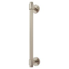 Hampstead Thick Lines T-Bar Door Pull Handle on Rose - Screw Fix - 300mm Centres - Satin Nickel Hampstead Thick Lines T-Bar Door Pull Handle on Rose - Screw Fix - 300mm Centres - Satin Nickel