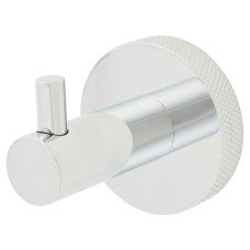 Hampstead Knurled Robe Hook - 57 x 30 x 60mm - Polished Stainless Steel 