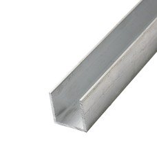 Exel 2000mm Aluminium U-Profile Channel - 19 x 19 x 1.6mm - Mill