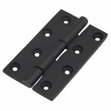 Olde Forge Cast Iron Butt Door Hinge - 100 x 65 x 4.5mm - Antique Black Iron - Pair