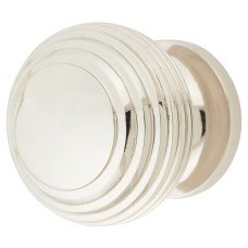 From The Anvil Beehive Round Cabinet Knob - 30mm Diameter - Polished Nickel