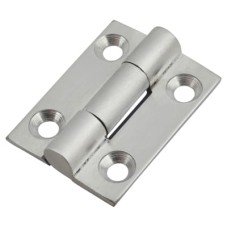 Solid Drawn Butt Cabinet Hinge - 25 x 19 x 1.45mm - Satin Chrome - Pair