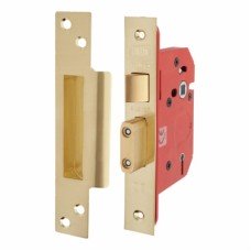 UNION 2205S StrongBOLT 5 Lever Sashlock - 68mm Case - 45mm Backset - Polished Brass