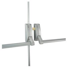Briton 377 Rebated Double Door Push Bar Panic Exit Set - Timber Door