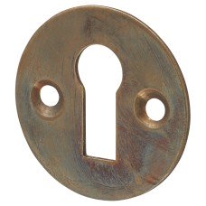 Hampstead Victorian Escutcheon - 32mm Diameter - Keyhole - Aged Brass
