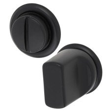 Hoppe Mini Rose Bathroom Turn & Release - 28mm Diameter - Matt Black