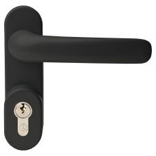 Strand PH361 Outside Access Device with Cylinder - Lever - Matt Black