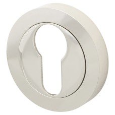 Exel Escutcheon - 50mm Diameter - Euro - Polished Nickel