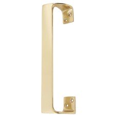 Exel Modern Offset Door Pull Handle - Screw Fix - 180mm Centres - Polished Brass