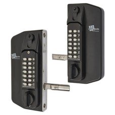 Borg BL3130DKO External Marine Grade ECP Push Button Gate B to B Code Lock - Key Override - Black