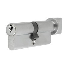 Eurospec 5 Pin 80mm Euro Thumbturn Cylinder - 40mm Turn + 40mm - Satin Chrome - Keyed Alike