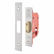 UNION 21OVS StrongBOLT Oval Profile Deadlock - 68mm Case - 45mm Backset - Satin Stainless Steel