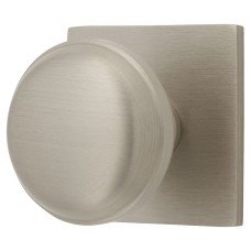 Alexander & Wilks Quantock Cabinet Knob on Square Backplate - 34mm Diameter - Satin Nickel
