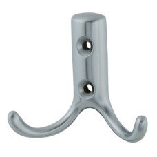 Exel Double Coat Hook - 70 x 56mm - Satin Chrome