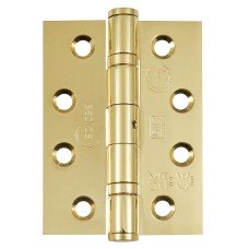 Eclipse Ball Bearing Grade 13 Butt Fire Door Hinge - 102 x 76 x 3mm - Polished Brass - Pack of 3