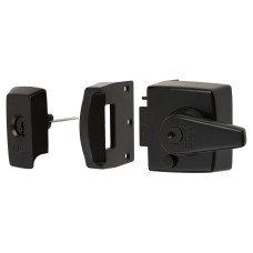 ERA BS3621:2007 Double Locking Nightlatch - 40mm Backset - Black Case/ Cylinder