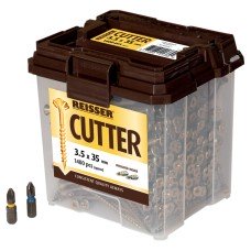 Reisser Cutter Pozi Countersunk Wood Screws Tub - 3.5 x 35mm - Yellow Zinc - Pack of 1400