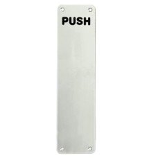 Exel Stainless Steel Finger Plate - Push - 300 x 75 x 1.5mm - Satin