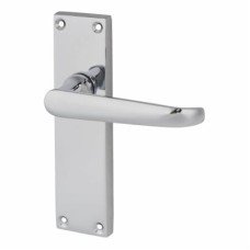 Exel Polished Chrome Victorian Straight Latch Door Handle - 155 x 42mm