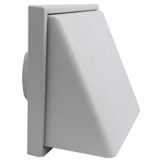 Manrose Plastic Cowled Wall Grille with Backdraft Damper - 4