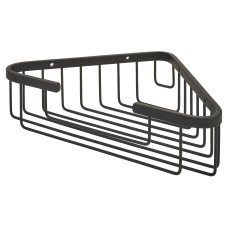 Exel Small Corner Shower Soap Dish Basket - 63 x 255 x 195mm - Matt Black