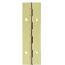 Exel Steel Continuous Piano Hinge - 1845 x 25 x 0.7mm - Polished Brass 