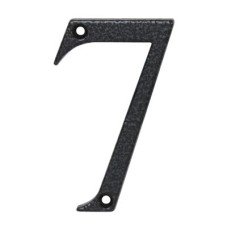 76mm Screw Fix Door Numeral - 7 - Antique Black Iron 76mm Screw Fix Door Numeral - 7 - Antique Black Iron