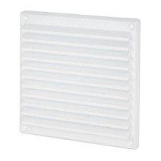 Louvre Vent - 166 x 160mm - 10360mm² Free Air Flow - White Plastic