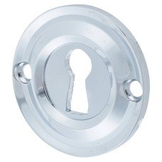 Carlisle Brass Victorian Escutcheon - 42mm Diameter - Keyhole - Polished Chrome