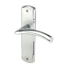 Heritage Brass by M Marcus Polished/Satin Chrome Latch Door Handle - Centaur Range - 189 x 48mm