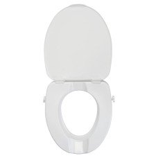 Croydex Carragh Standard Close Raised Toilet Seat with Lid - White