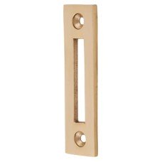 Replacement Casement Window Fastener Mortice Plate - 75mm Length - Polished Brass