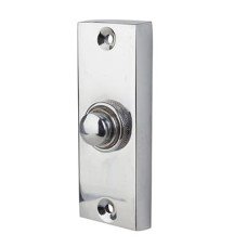 Exel Plain Edge Period Bell Push - 80 x 30mm - Polished Chrome