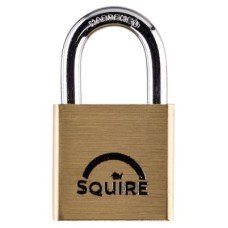 Squire Lion Open Shackle Padlock - 30mm Body - 19.5 x 16.5mm Shackle - Brass