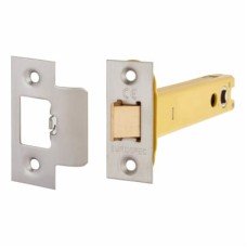 Exel Heavy Duty Tubular Latch - 128mm Case - 107mm Backset - Square - Satin Stainless Steel Exel Heavy Duty Tubular Latch - 128mm Case - 107mm Backset - Square - Satin Stainless Steel