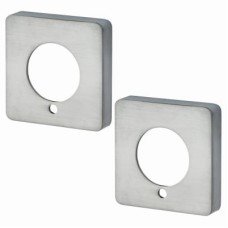 Jigtech Square Privacy Rose Cover - Satin Chrome