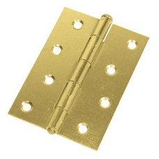 Loose Pin Steel Butt Door Hinge - 100 x 67mm - Polished Brass - Pair Loose Pin Steel Butt Door Hinge - 100 x 67mm - Polished Brass - Pair