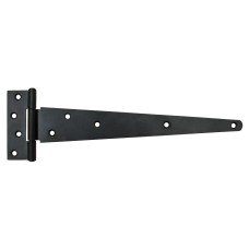 Heavy Duty Gate/Door Tee Hinge - 350 x 45mm - Black Powder Coated - Pair