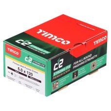 TIMCO C2 Strong-Fix Pozi Double Countersunk Wood Screws - 5.0 x 120mm - Yellow Zinc - Pack of 100