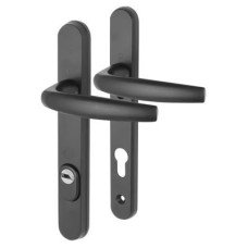 Hoppe PAS24 1530/3260N uPVC Multipoint Door Handle - Short Plate - 92mm c/c - 60mm door - Black