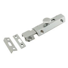 Carlisle Brass French Door Bolt/Flat Section Bolt - 150 x 36mm - Polished Chrome