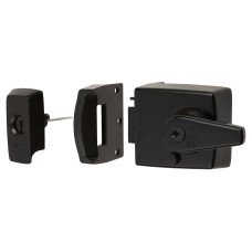 ERA BS3621:2007 Double Locking Nightlatch - 60mm Backset - Black Case/ Cylinder