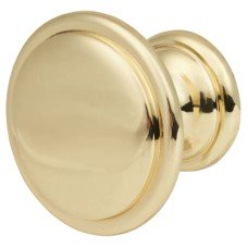 Exel Rim Round Cabinet Knob - 30mm Diameter - Polished Brass Exel Rim Round Cabinet Knob - 30mm Diameter - Polished Brass