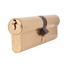 Exel 5 Pin 100mm Euro Double Cylinder - 50 + 50mm - Polished Brass - Keyed to Differ